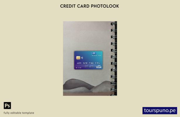 listo para imprimir plantilla frontal de aspecto fotográfico de tarjeta de vis 8